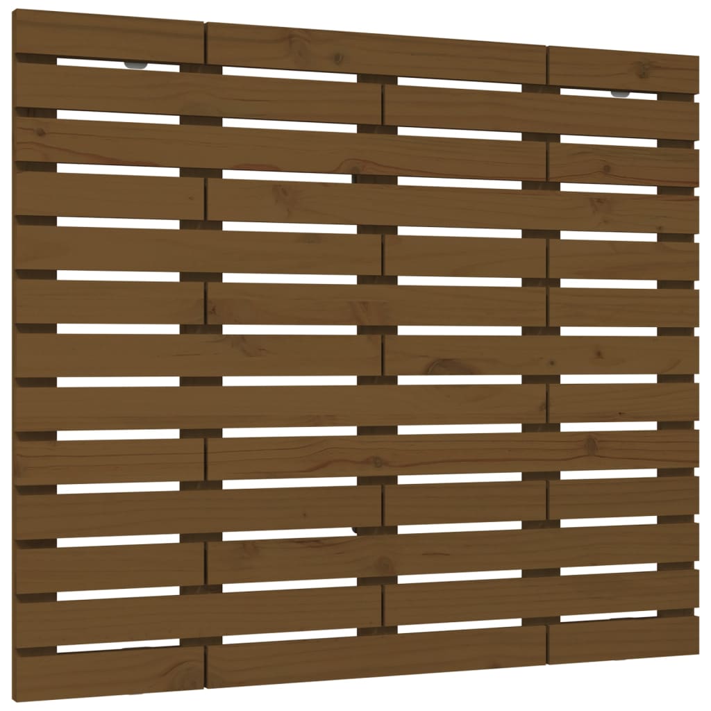 vidaXL Wand-Kopfteil Honigbraun 106x3x91,5 cm Massivholz Kiefer