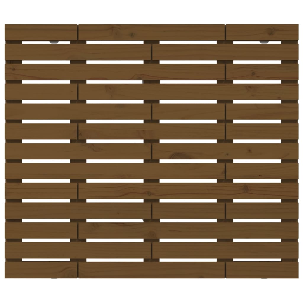 vidaXL Wand-Kopfteil Honigbraun 106x3x91,5 cm Massivholz Kiefer