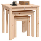 vidaXL Satztische 3 Stk. Massivholz Kiefer