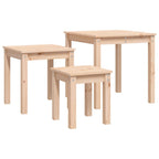 vidaXL Satztische 3 Stk. Massivholz Kiefer