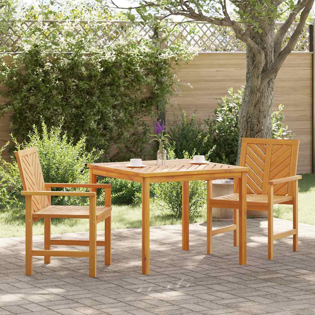 vidaXL Garten Essgruppe 3 pcs Braun Massivholz Akazie