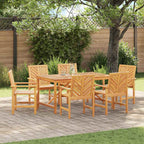 vidaXL Garten Essgruppe 7 pcs Braun Massivholz Akazie