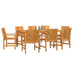 vidaXL Garten Essgruppe 9 pcs Braun Massivholz Akazie