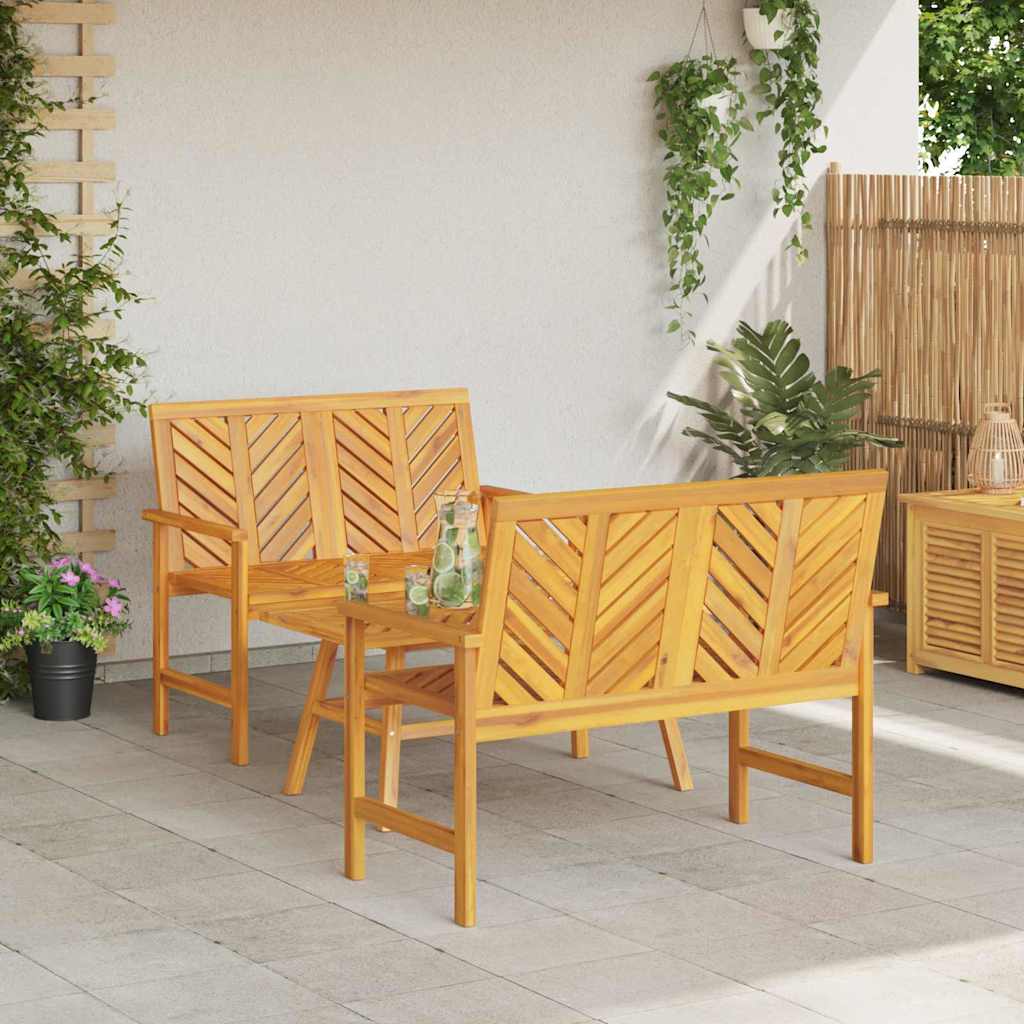 vidaXL Garten-Lounge-Set 3 pcs Braun Massivholz Akazie