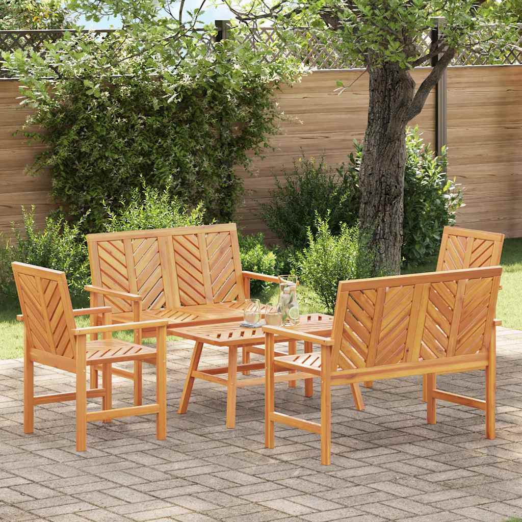 vidaXL Garten-Lounge-Set 5 pcs Braun Massivholz Akazie