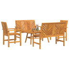 vidaXL Garten-Lounge-Set 5 pcs Braun Massivholz Akazie