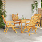 vidaXL Gartenstuhl 4 pcs Braun 57 x 72 x 109 cm Massivholz Akazie