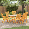 vidaXL Gartenstuhl 6 pcs Braun 57 x 72 x 109 cm Massivholz Akazie