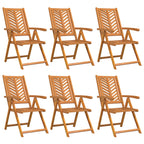 vidaXL Gartenstuhl 6 pcs Braun 57 x 72 x 109 cm Massivholz Akazie