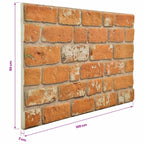 vidaXL Wandpaneele 10 pcs Ziegel 100 x 50 cm EPS-Schaum