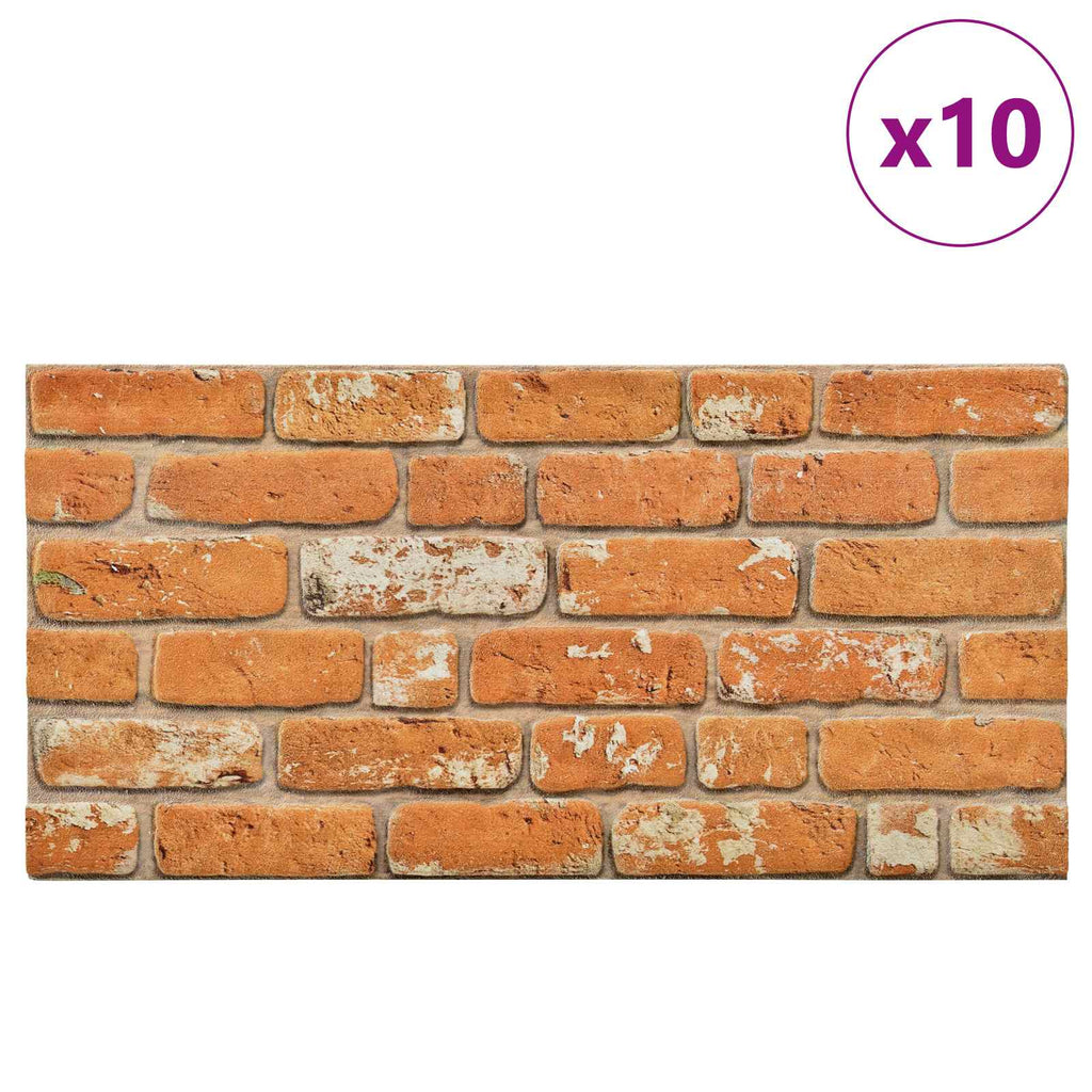 vidaXL Wandpaneele 10 pcs Ziegel 100 x 50 cm EPS-Schaum