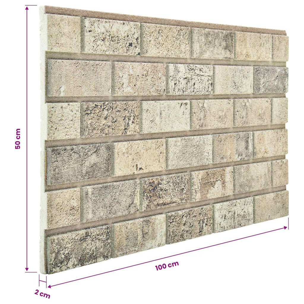 vidaXL Wandpaneele 10 pcs Sand 100 x 50 cm EPS-Schaum