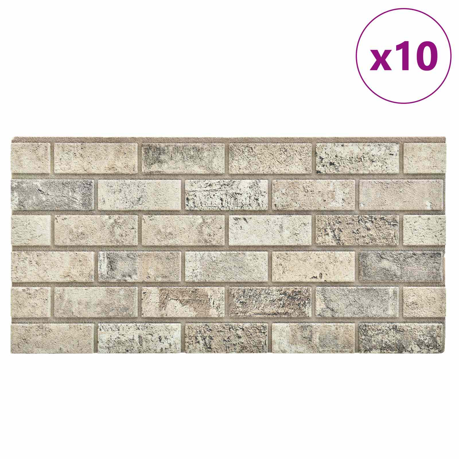 vidaXL Wandpaneele 10 pcs Sand 100 x 50 cm EPS-Schaum