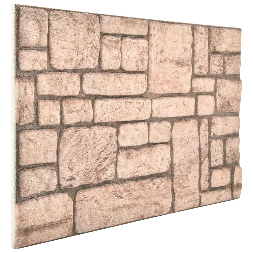 vidaXL Wandpaneele 10 pcs Beige 100 x 50 cm EPS-Schaum