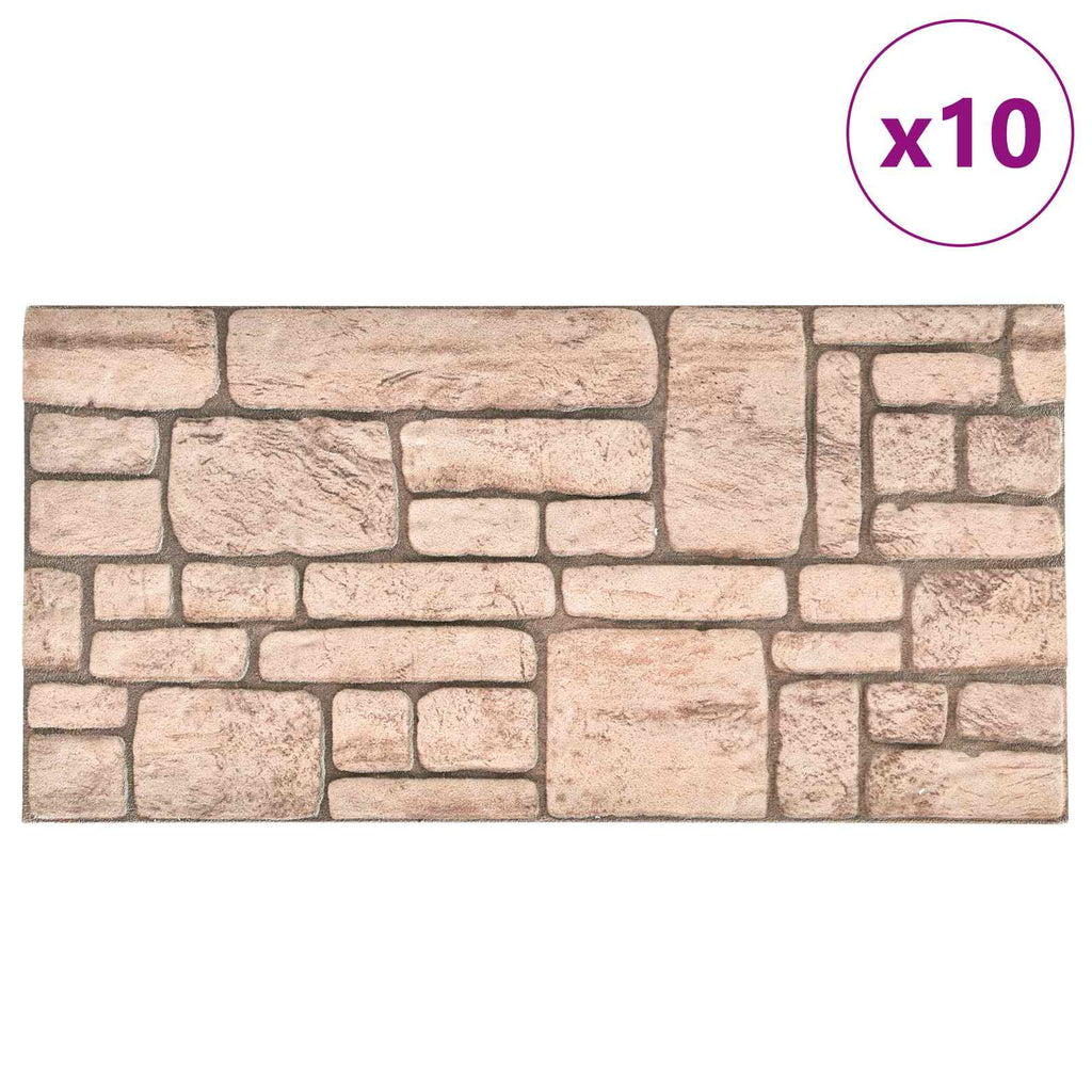 vidaXL Wandpaneele 10 pcs Beige 100 x 50 cm EPS-Schaum