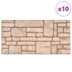 vidaXL Wandpaneele 10 pcs Beige 100 x 50 cm EPS-Schaum