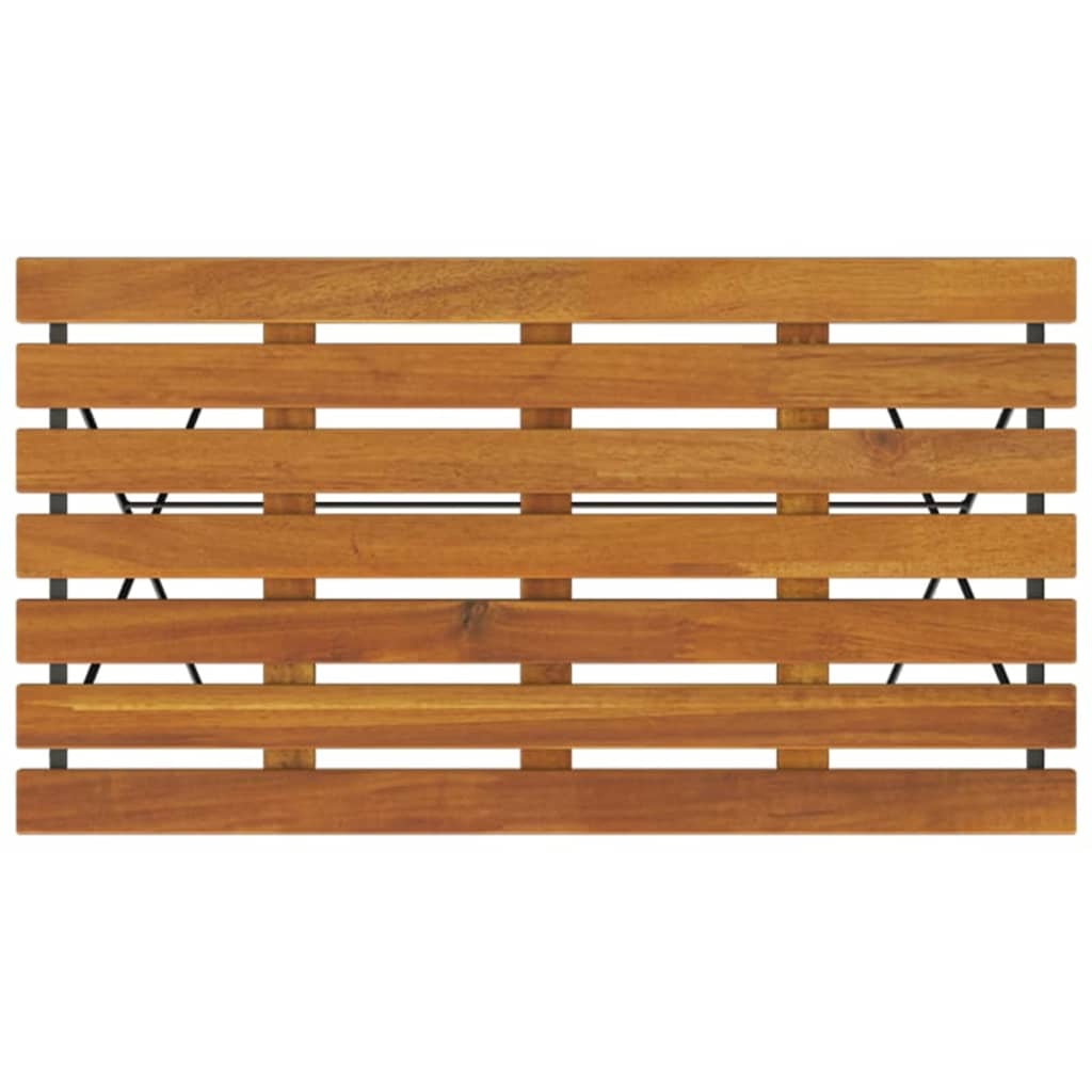 vidaXL Bistrotisch Klappbar 100x54x71 cm Massivholz Akazie und Stahl