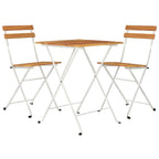 vidaXL 3-tlg. Bistro-Set Klappbar Massivholz Akazie und Stahl