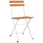 vidaXL 3-tlg. Bistro-Set Klappbar Massivholz Akazie und Stahl