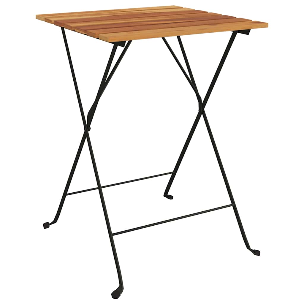 vidaXL 3-tlg. Bistro-Set Klappbar Massivholz Teak und Stahl
