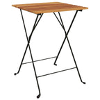 vidaXL Bistrotisch Klappbar 55x54x71 cm Massivholz Teak und Stahl