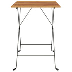 vidaXL Bistrotisch Klappbar 55x54x71 cm Massivholz Teak und Stahl