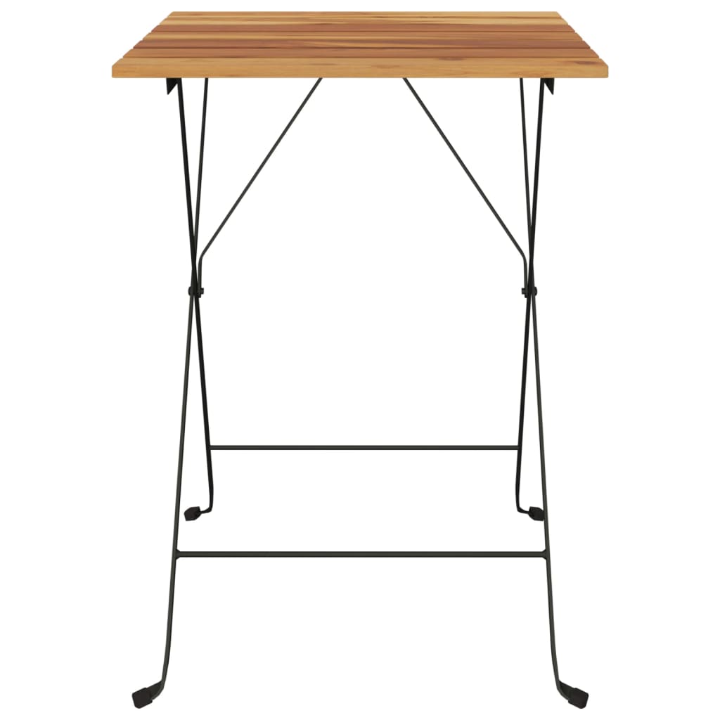 vidaXL Bistrotisch Klappbar 55x54x71 cm Massivholz Teak und Stahl