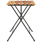 vidaXL Bistrotisch Klappbar 55x54x71 cm Massivholz Teak und Stahl