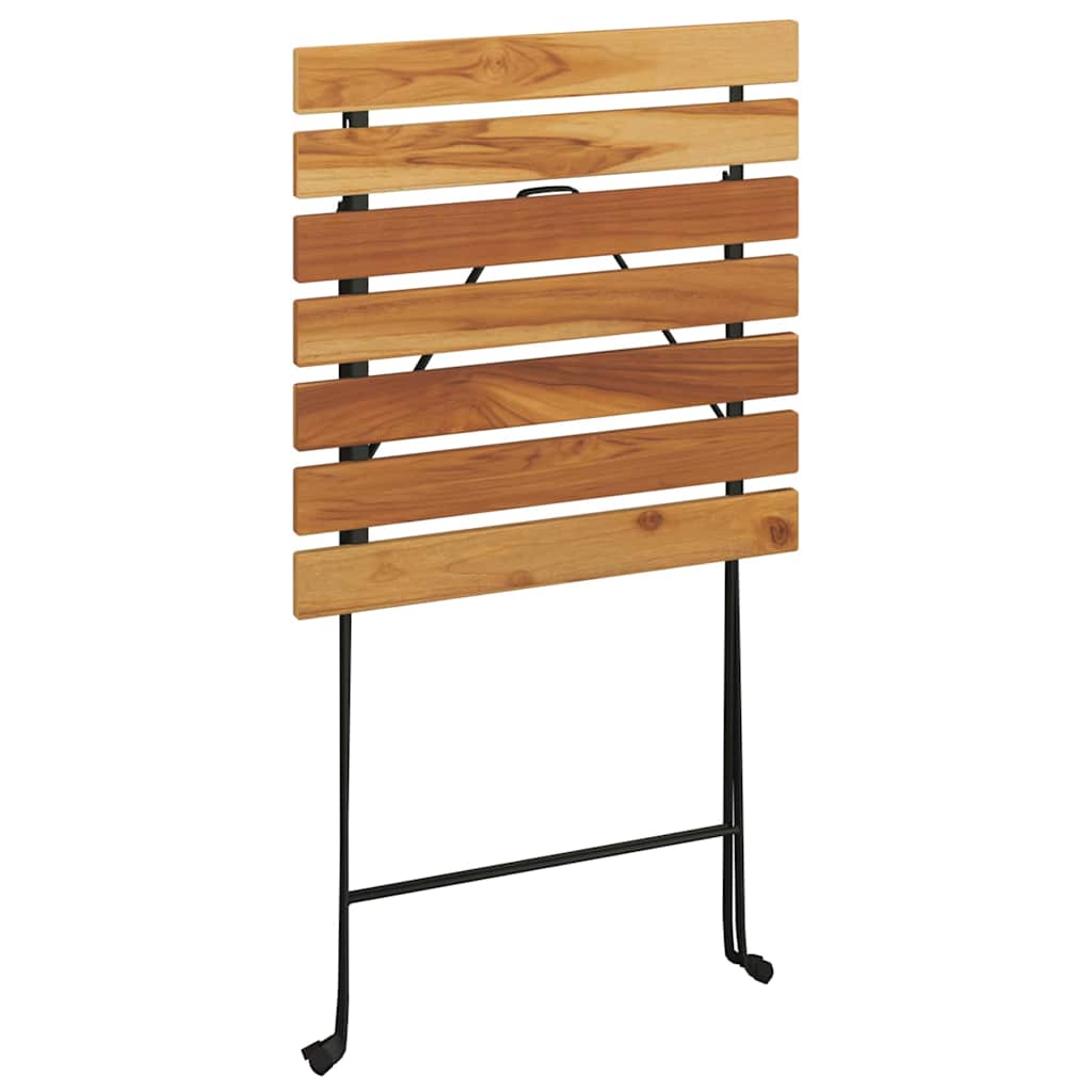 vidaXL Bistrotisch Klappbar 55x54x71 cm Massivholz Teak und Stahl
