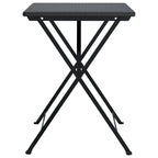 vidaXL Bistrotisch Klappbar Schwarz 55x54x71 cm Poly Rattan