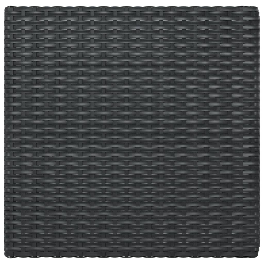 vidaXL Bistrotisch Klappbar Schwarz 55x54x71 cm Poly Rattan