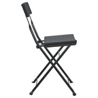 vidaXL Bistrostühle 2 Stk. Klappbar Schwarz Poly Rattan und Stahl