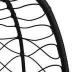 vidaXL Hängesessel mit Kissen Anthrazit Poly Rattan & Stahl