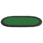 vidaXL Poker-Tischauflage Klappbar 10 Spieler Grün 208x106x3 cm