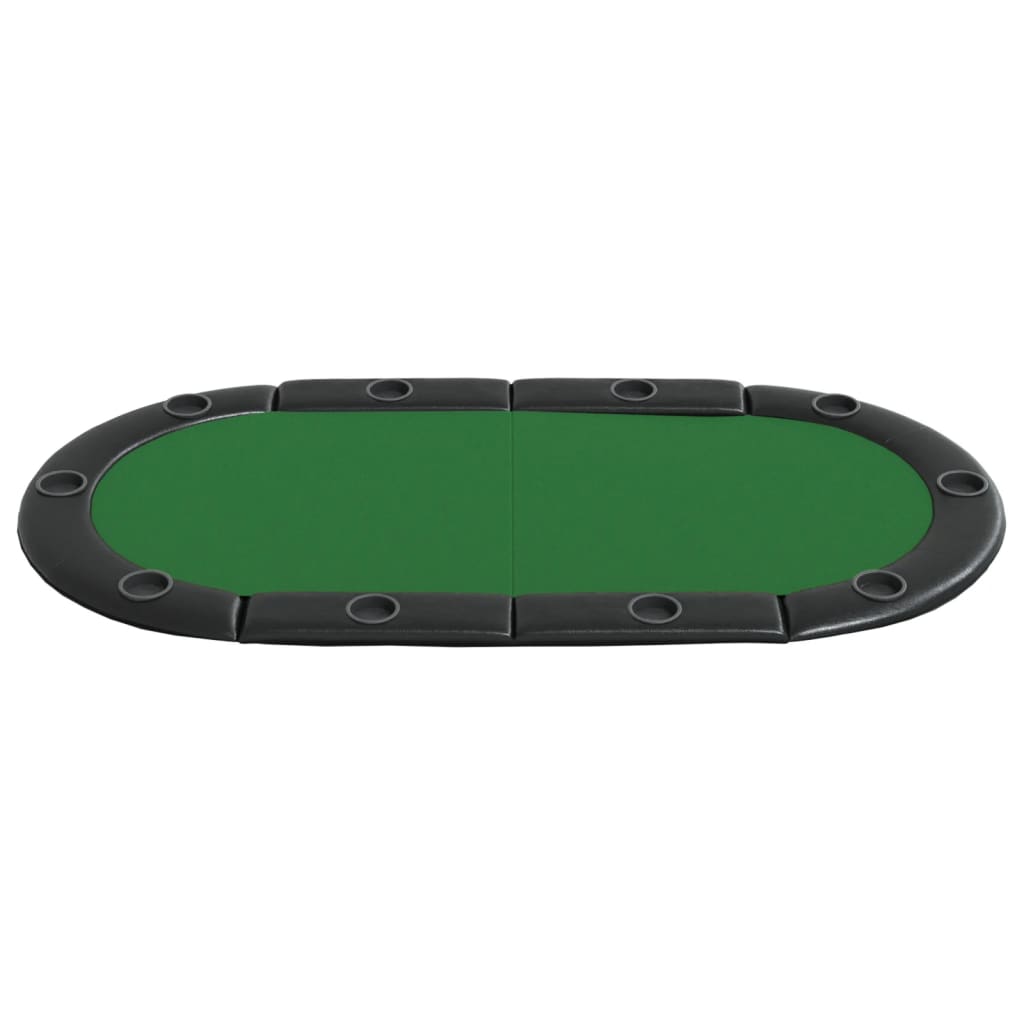 vidaXL Poker-Tischauflage Klappbar 10 Spieler Grün 208x106x3 cm