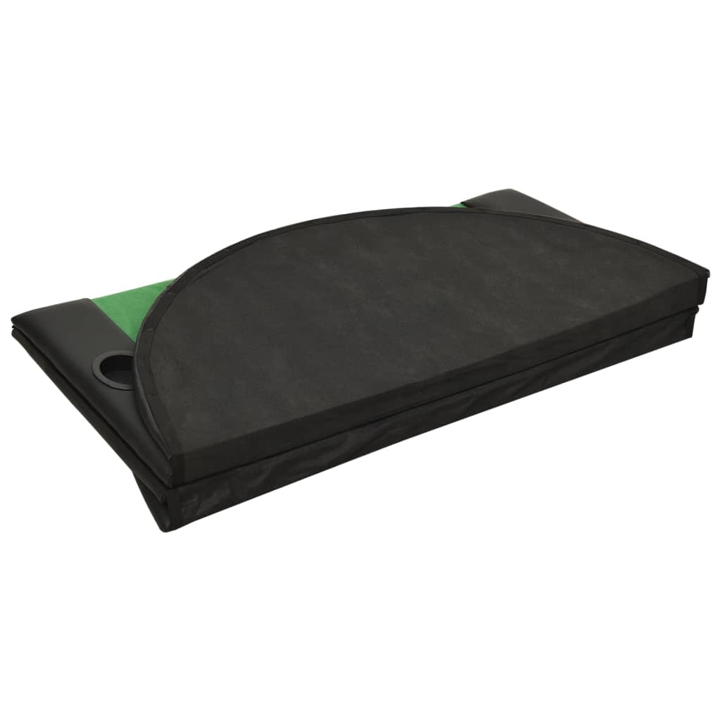 vidaXL Poker-Tischauflage Klappbar 10 Spieler Grün 208x106x3 cm