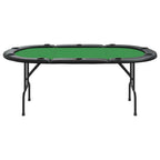 vidaXL Pokertisch Klappbar 10 Spieler Grün 207x106x76 cm