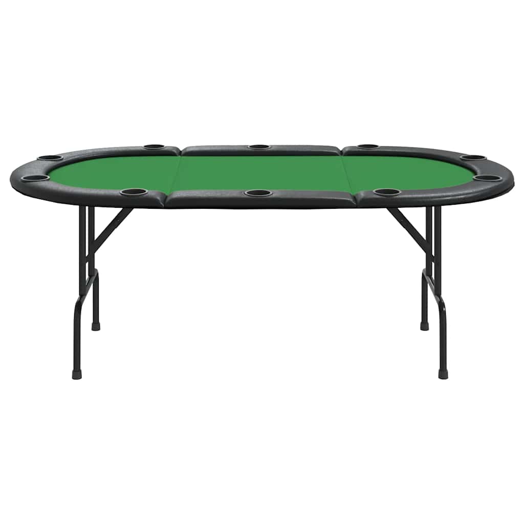 vidaXL Pokertisch Klappbar 10 Spieler Grün 207x106x76 cm