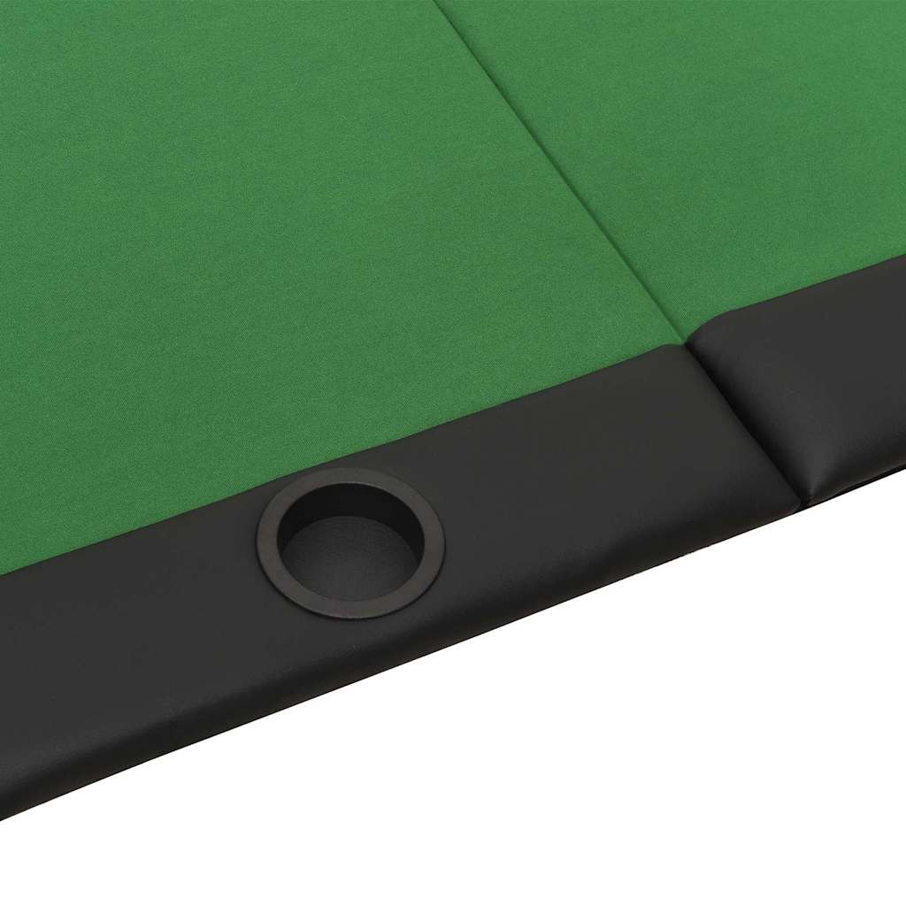 vidaXL Pokertisch Klappbar 10 Spieler Grün 207x106x76 cm