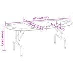 vidaXL Pokertisch Klappbar 10 Spieler Grün 207x106x76 cm