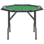 vidaXL Pokertisch Klappbar 8 Spieler Grün 108x108x75 cm