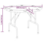 vidaXL Pokertisch Klappbar 8 Spieler Grün 108x108x75 cm