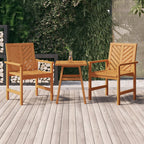 vidaXL Garten-Essstühle 2 Stk. Massivholz Akazie