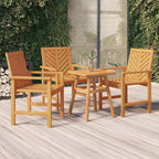 vidaXL Garten-Essstühle 3 Stk. Massivholz Akazie