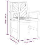 vidaXL 3-tlg. Garten-Lounge-Set Massivholz Akazie