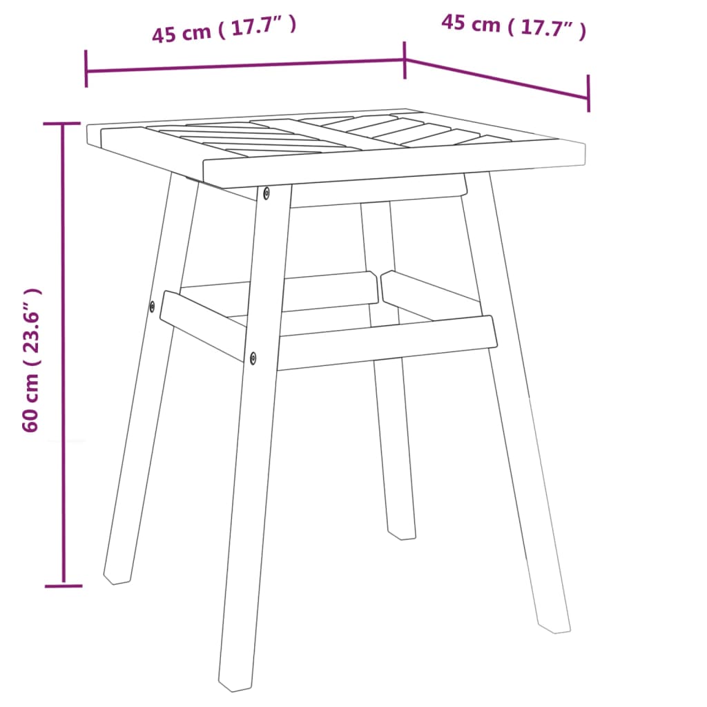vidaXL 3-tlg. Garten-Lounge-Set Massivholz Akazie