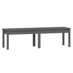 vidaXL Gartenbank 2-Sitzer Grau 159,5x44x45 cm Massivholz Kiefer