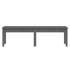vidaXL Gartenbank 2-Sitzer Grau 159,5x44x45 cm Massivholz Kiefer