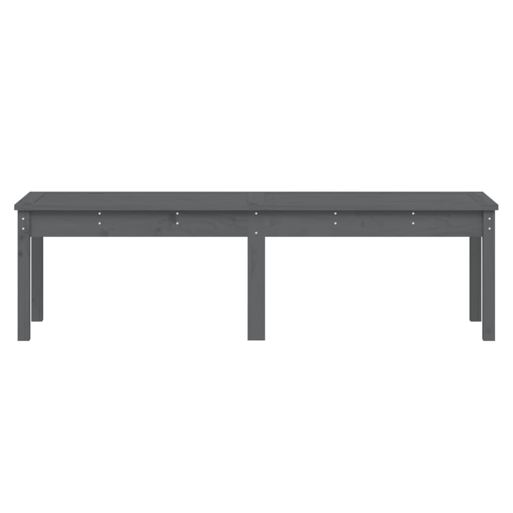 vidaXL Gartenbank 2-Sitzer Grau 159,5x44x45 cm Massivholz Kiefer