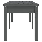 vidaXL Gartenbank 2-Sitzer Grau 159,5x44x45 cm Massivholz Kiefer